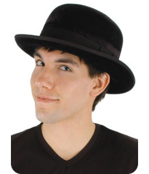 Black Velvet Bowler Hat