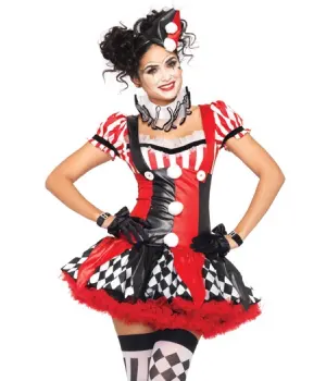 Harlequin Clown Cutie Adult Womens Costume