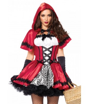 Gothic Red Riding Hood Womens Halloween Costume