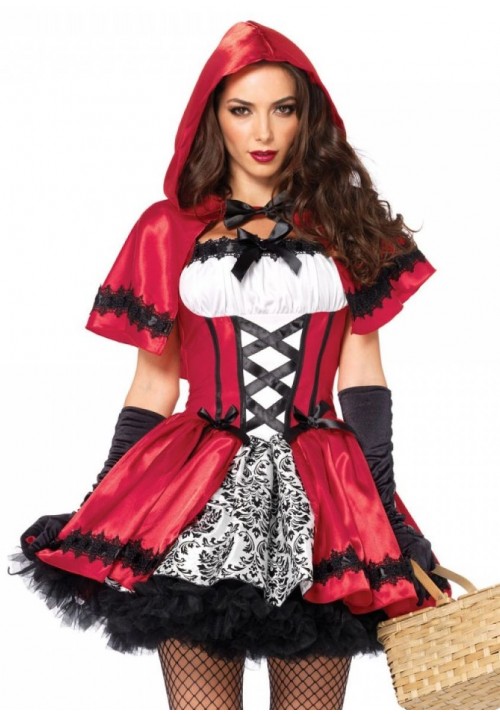 Gothic Red Riding Hood Womens Halloween Costume