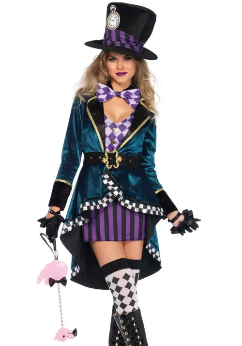 Delightfully Mad Hatter Womens Wonderland Costume