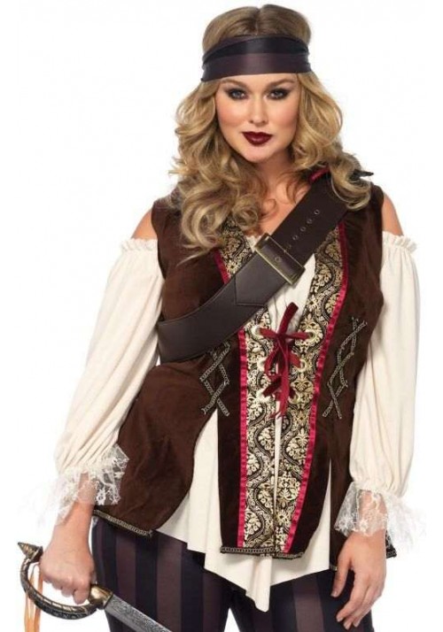 Captain Blackheart Plus Size Womens Pirate Costume