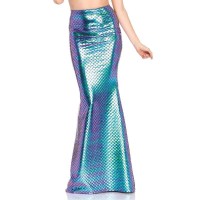 Iridescent Scale Mermaid Maxi Skirt
