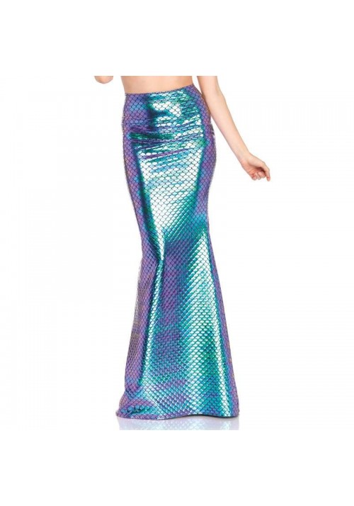 Iridescent Scale Mermaid Maxi Skirt