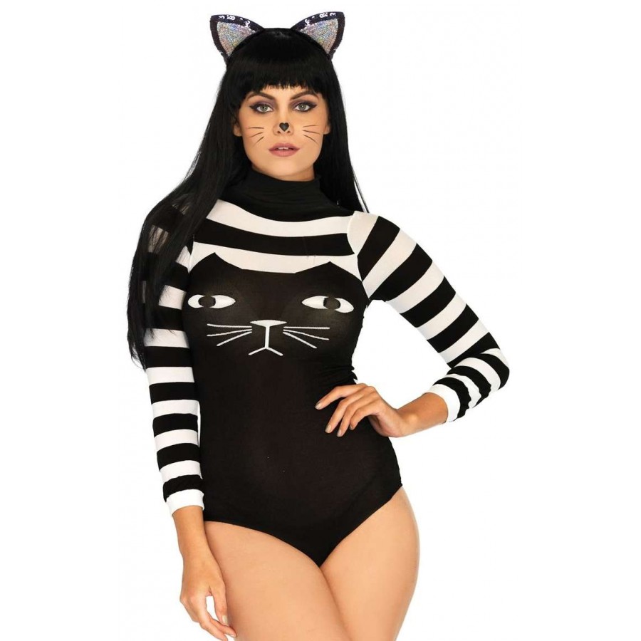 Striped Cat Bodysuit Halloween Cosplay Festival Clothing