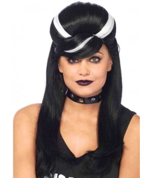 Frankie Bouffant Long Black Gothic Costume Wig