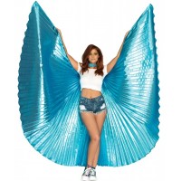 Isis Turquoise Pleated Festival Wings
