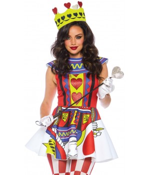 Card Queen 3 Piece Womens Halloween Costume