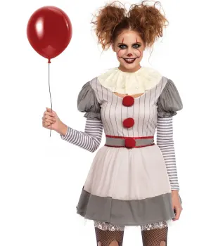 Creepy Clown Womes Halloween Costume