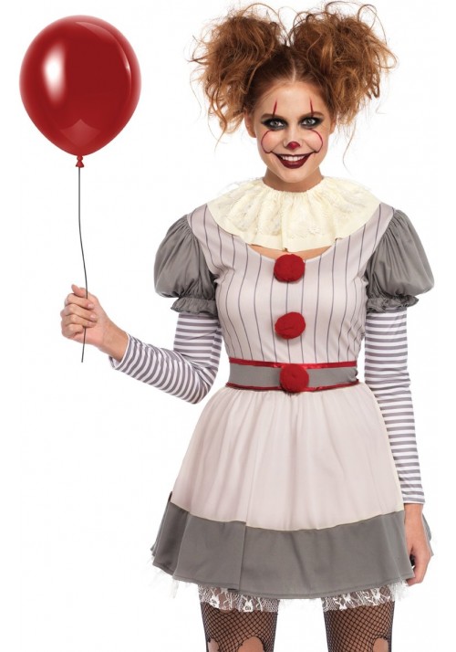 Creepy Clown Womes Halloween Costume