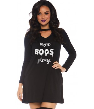 More Boos Long Sleeve Halloween Party Dress