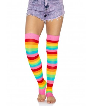 Rainbow Striped Leg Warmers
