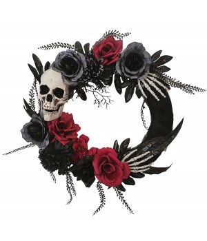 Skull and Roses Wreath