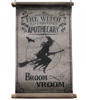Broom Vroom Canvas Hanging Sign