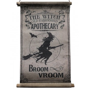 Broom Vroom Canvas Hanging Sign