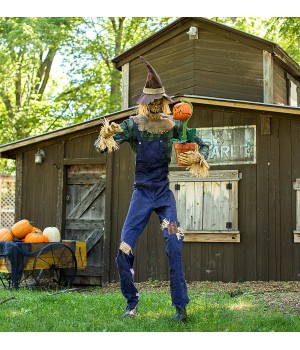 Rotten Harvester Scarecrow Animated Decoration