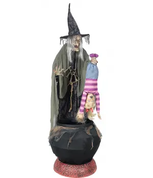 Witch Stewing A Brew Life Size Animated Halloween Prop