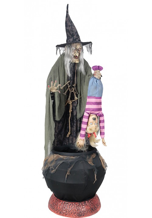 Witch Stewing A Brew Life Size Animated Halloween Prop
