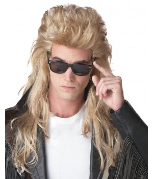 80s Rock Mullet Blonde Wig