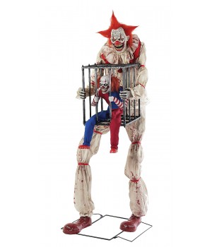 Creepy Clown With Clown In Cage