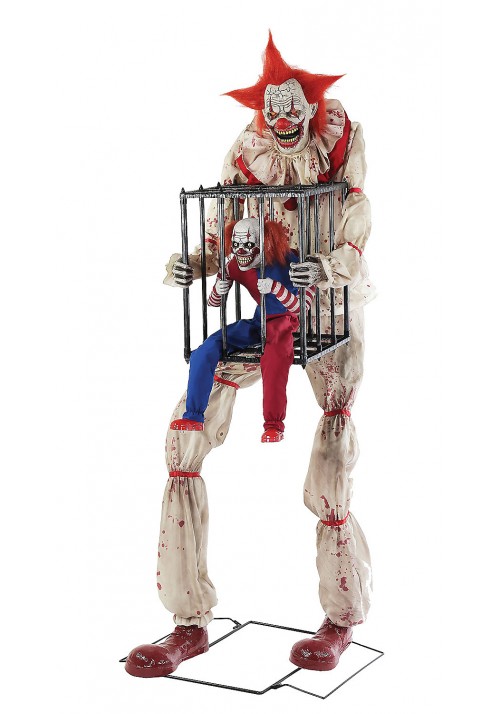 Creepy Clown With Clown In Cage