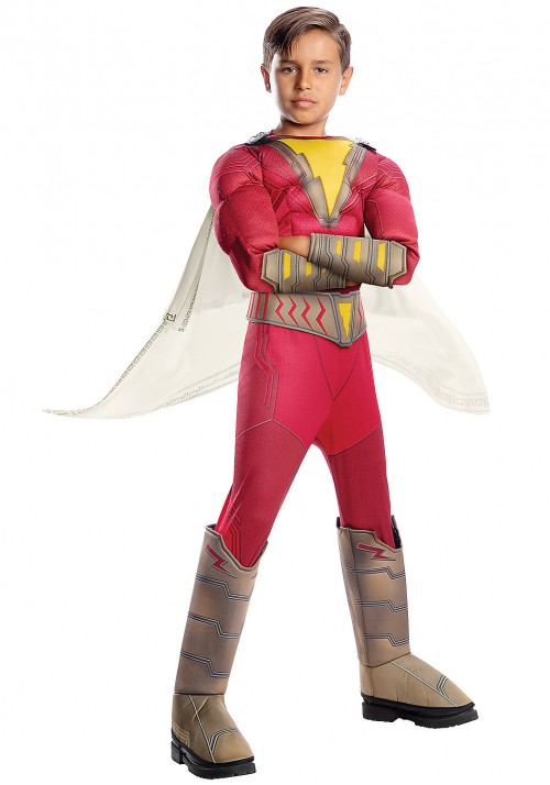 Shazam! Deluxe Kids Superhero Costume -  Large