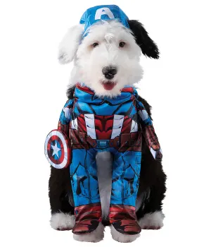 Captain America Marvel Superhero Pet Costume - Medium