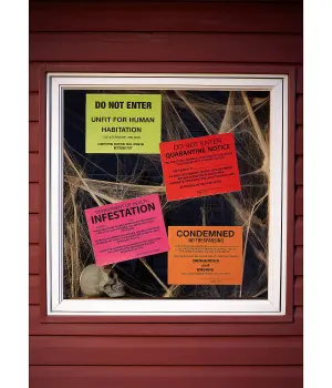 Condemned Signs - 4 Pack