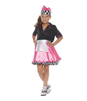 50s Car Hop Childrens Costume - Small 4-6