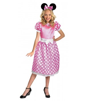 Minnie Mouse Pink Girls Medium Costume