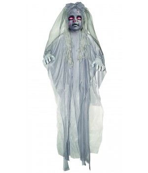 Hanging Girl Ghost Light-Up Halloween Prop