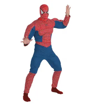 Spiderman Muscle Chest Costume - Mens Medium