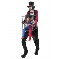 Rotten Ringmaster with Caged Clown Animated Decoration