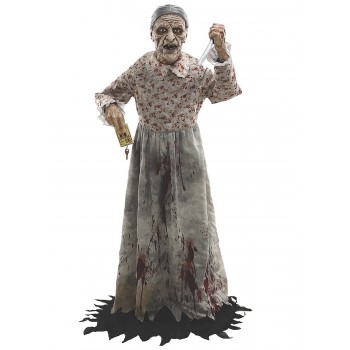 Scary Granny Bates Life Size Halloween Decoration