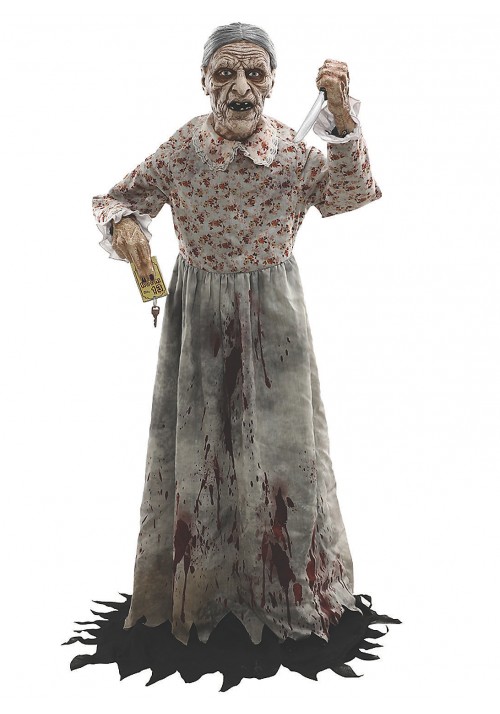 Scary Granny Bates Life Size Halloween Decoration