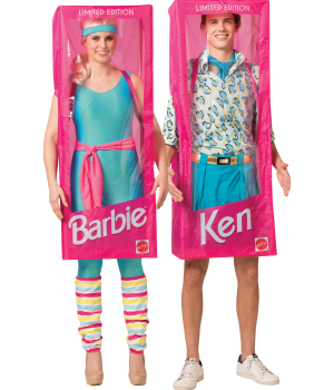 Barbie and Ken Box Couple Adult Costume Set