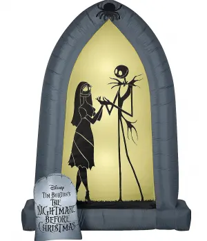 Jack and Sally Nightmare Before Christmas Airblown Arch