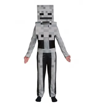Minecraft Skeleton Video Game Costume - Kids Large