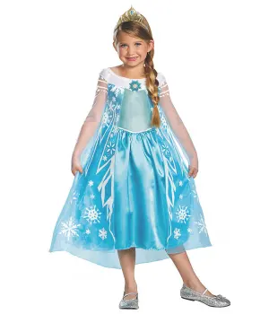 Elsa from Frozen Girl's Deluxe Costume - Large