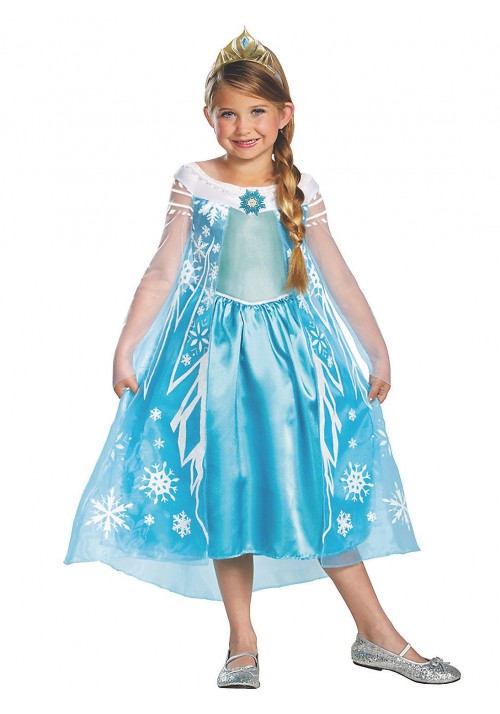 Elsa from Frozen Girl's Deluxe Costume - Large