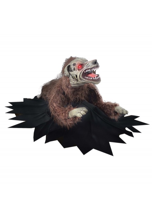 Lunging Mad Dog Animated Halloween Decoration