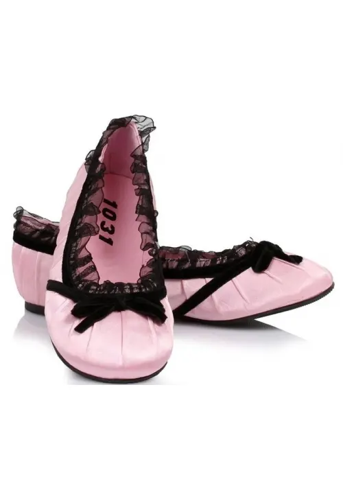 Pink Satin Doll Kids Princess Shoe
