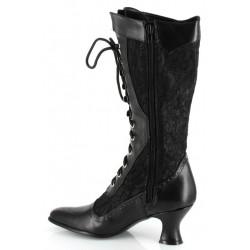 Rebecca Victorian Black Lace Boot