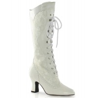 Rebecca Victorian White Lace Boot