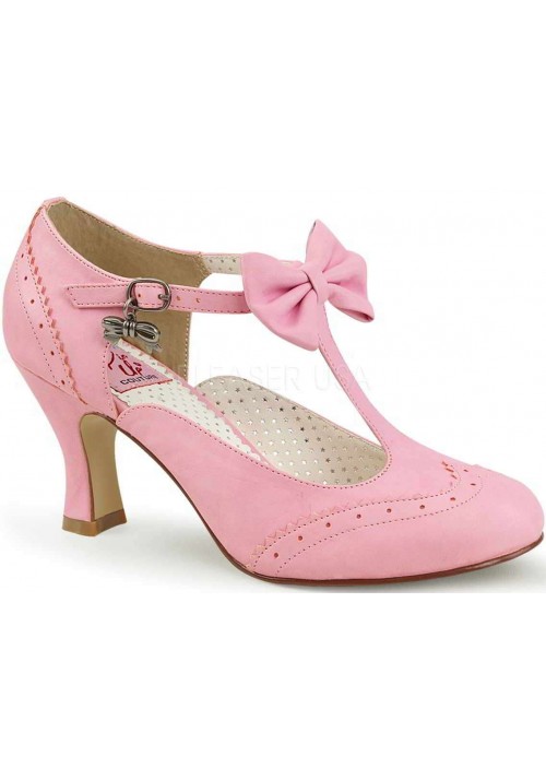 Flapper Pink T-Strap Pump