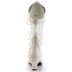 Victorian Dame Ivory Lace Boots