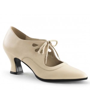 Victorian Cream Cut Out Womens Pump