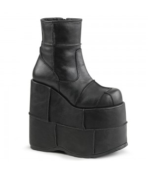 Stack Mens Platform Patched Ankle Boots