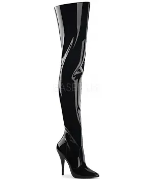 Pretty Woman Seduce Black Patent Thigh High Boots
