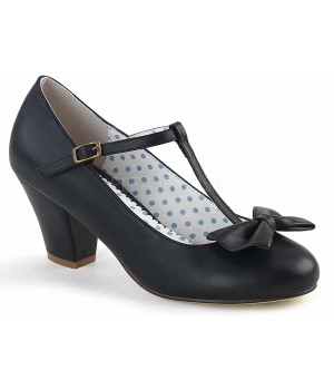 Wiggle Vintage Style T-Strap Shoes in Black